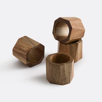 La Redoute Interieurs Set van 4 servetringen van acacia, Akacito