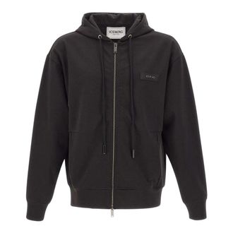 Iceberg Trui Zwart - Heren - Vesten met rits - Zwart - L - Katoen - Hoodies & sweatvesten