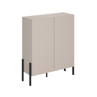 Petits Meubles Buf&eacute; alto 2 puertas paneles de melamina cachemira y negro