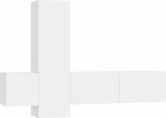 vidaXL Vidaxl - 3 Piece tv Cabinet Set White Engineered Wood