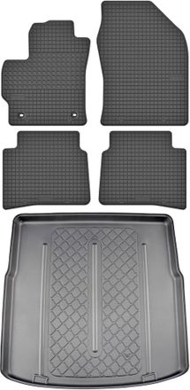 OEM Toyota Corolla Xii E210 Kombi Desde Marzo De 2019. Juego: Alfombrillas De Goma Para Coche + Alfombrilla Para Maletero