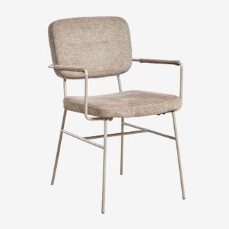 Sklum Pack De 4 Sillas De Comedor Con Reposabrazos Tapizadas Milih Sklum