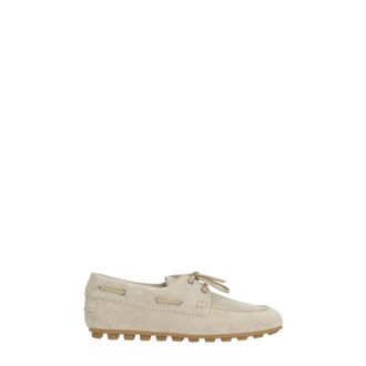 Hogan Schoenen, Dames, Beige, 37 1/2 EU, Leer, H693 Barca Boat Shoe