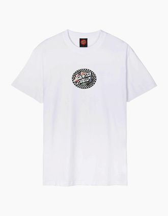 Santa Cruz Mens Santa Cruz Mens Collage Oval Dot Short Sleeve T-Shirt - White - Size: 44