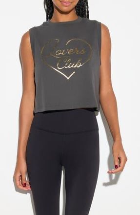 Spiritual Gangster Crawford Lovers Club Crop Tank in Ash at Nordstrom Rack, Size X-Small