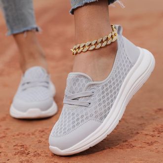 Generic Womens Comfy Orthopedic Walking Shoes Casual Lightweight Slip-On Knitted Sneakers Comfortable Fashion Flat Walking Shoes Breathable Slip On Arch Suppo
