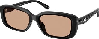 Coach HC8444D CBY86 Asian Fit 50023G Womens Sunglasses Black Size 57