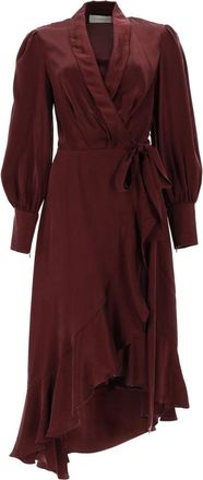 Zimmermann Silk Wrap Midi Dress