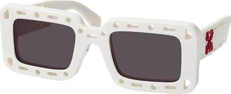 Off-white Sunglasses Square Full Rim, Blue Frame And Dark Grey Lens Oeri025Atlantic4507