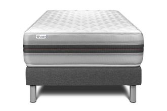 VITALIT Somier Gris + Colch&oacute;n Con Espuma Viscoel&aacute;stica 90 X 190