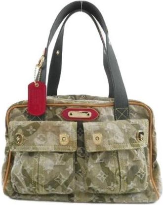 Louis Vuitton Pre-owned Monogramouflage Denim Shoulder Bag - Dames - Vintage Schoudertas - Groen - ONE Size - Denim - Vintage