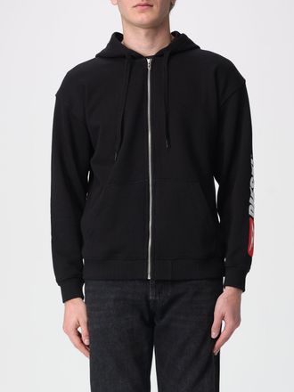 Diesel Felpa con cappuccio in cotone con logos-boxt-zip-hood-div Diesel