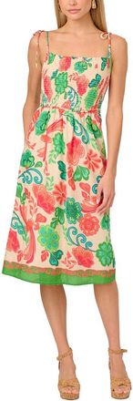 Adrianna Papell Printed Cotton Spaghetti Strap Dress