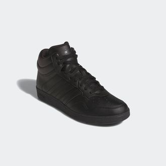 adidas Sneaker ADIDAS SPORTSWEAR HOOPS 4.0 MID, Gr. 42,5, schwarz-weiss (core schwarz, core schwarz, cloud wei&szlig;), Synthetik, Schuhe Sneaker
