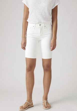 Levi's Shorts LEVIS SHAPING BERMUDA, Damen, Gr. 26, N-Gr, chalk wei&szlig;, Web, Obermaterial: 97% Baumwolle, 3% Elasthan, regular fit kniefrei, Hosen Shorts, Somm