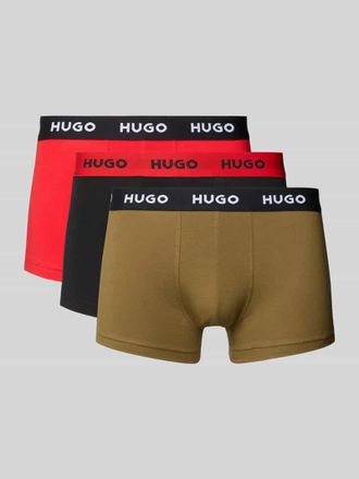 HUGO BOSS Trunks aus Baumwoll-Mix im 3er-Pack in Rot, Gr&ouml;&szlig;e L