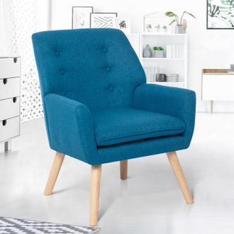 IDMarket Sill&oacute;n Nat Escandinavo En Tela Azul Pato