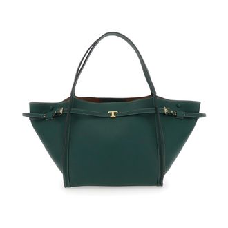 Tod's Tods, Handbags, female, Green, Size: ONE SIZE T String Shopper Maxi