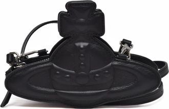 Vivienne Westwood Nano Orb Crossbody - unisex - Schoudertassen - Zwart - ONE Size - Leer - Tassen