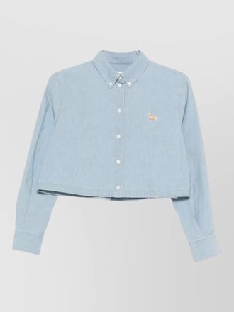 Maison Kitsun&eacute; cropped cotton shirt