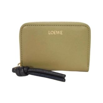 Loewe Pre-owned Wallets, female, Green, Size: ONE SIZE Pre-owned Zip Coin Purse Shiny Nappa Calfskin Coin Case