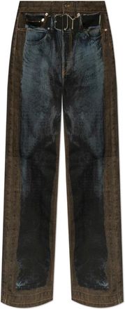 Y / Project Jeans met print - Dames - Regular Fit Jeans - Grijs - W26 - Katoen - Jeans