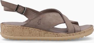 Hush Puppies Womens Hush Puppies ELENA Womens Cross Strap Sandals Grey - Size: 6