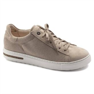 Birkenstock Womens Bend Low Canvas-Suede Sneakers In Sandcastle