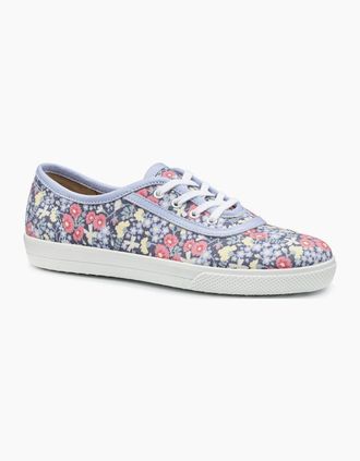 Hotter Womens Mabel Womens Canvas Shoes - Navy Floral Canvas - Size: 7.5