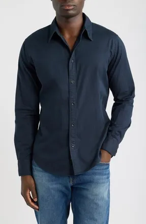Rag & Bone Tomlin Dobby Stretch Shirt in Navy at Nordstrom, Size Xx-Large