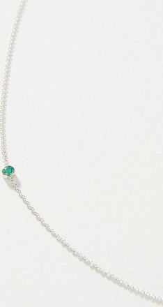 Maya Brenner Designs 14K White Gold Asymmetric Birthstone Necklace