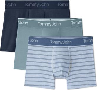 Tommy John Assorted 3-Pack Second Skin 4-Inch Stretch Modal Boxer Briefs in Dress Blues Citadel at Nordstrom, Size X-Large
