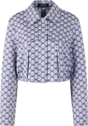 Marc Cain Denim-stijl Korte Jas in Scuba Jersey - Dames - Zomerjassen - Veelkleurig - S - Denim - Jassen