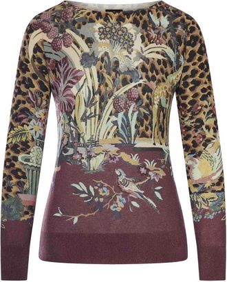 Etro Lightweight Knit Top With Animal