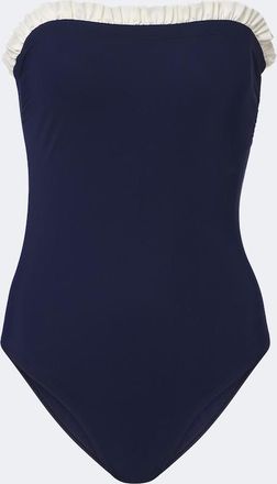 Karla Colletto Basics ruffled strapless swimsuit