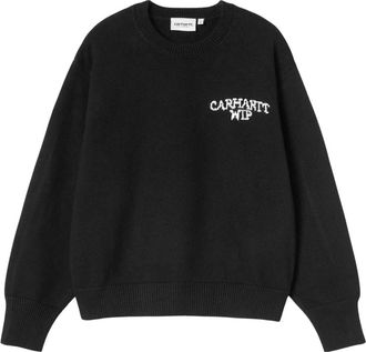Carhartt Work in Progress Hugging Cats Sweater - Dames - Ronde hals truien - Zwart - S - Katoen - Truien & Vesten