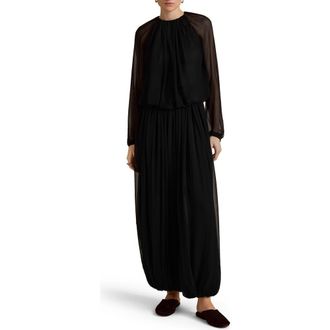 Marina Moscone Draped Cocoon Pant in Black at Nordstrom, Size 6