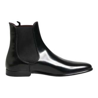 Dolce & Gabbana Chelsea Boots, male, Black, 10 UK, Black Chelsea Slip On Mid Calf Boots