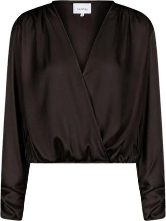 Dante6 Dames, Blouses & Shirts, Bruin, Maat: 2XL Satijn