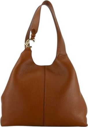 Coccinelle Gebogen Shopper Tas met Verwijderbare Zakken - Dames - Schoudertassen - Bruin - ONE Size - Leer - Tassen