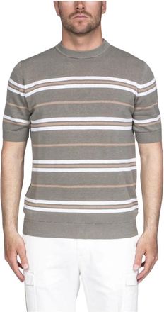 PESERICO Mediterrane Macchia Gebreide Trui - Heren - T-shirts - Groen - M - Tops