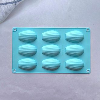 OEM Molde Para Madeleines (2 Piezas), 9 Cavidades, Molde De Silicona Antiadherente Para Mousse, Muffin De Chocolate Y Pud&iacute;n, 29 X 17 Cm, Negro