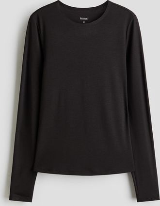 H&M W&auml;rmendes Shirt in Slim Fit - Brown