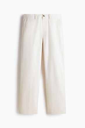H&M Baumwollchino in Relaxed Fit - Weiss