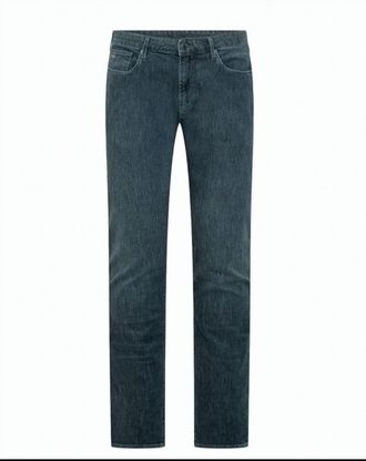 Emporio Armani Blue Mid Rise 5 Pocket Jeans