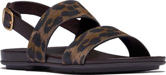 FitFlop Gracie Leopard Back Strap Sandal in Chocolate Mix at Nordstrom Rack, Size 6