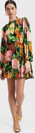 La DoubleJ Demeter Mini Dress in Wonderland Black at Nordstrom, Size X-Large It