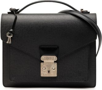 Louis Vuitton Ardoise Black Pvc Leather Handbag Shoulder Bag (Pre-Owned)