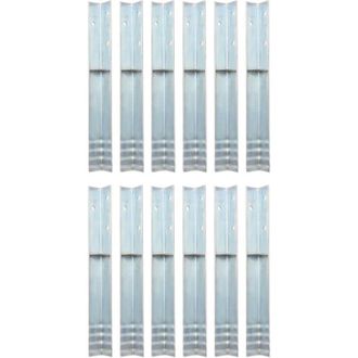 vidaXL Vidaxl - Anclaje De Tierra Forma De L 12 Uds Acero Galvanizado 5x5x50 Cm