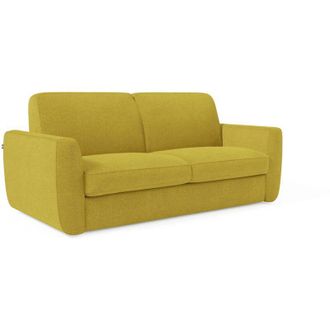 Divani.Store Divani.store - Leonida Sof&aacute; Cama Desenfundable Con Colch&oacute;n De 18 Cm De Altura 202 Cm Amarillo